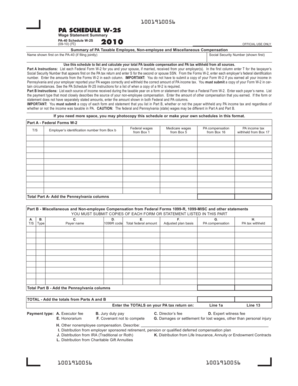 PA Schedule W-2S Wage Statement Summary