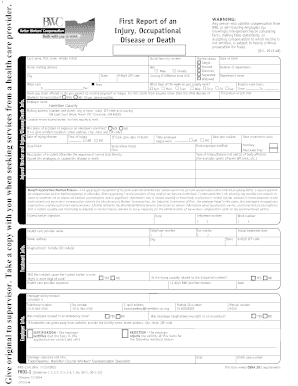 Ohio Workers' Compensation First Report of Injury