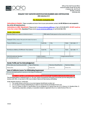 Fillable Online REQUEST FOR TAXPAYER IDENTIFICATION NUMBER AND ... Fax Email Print - pdfFiller