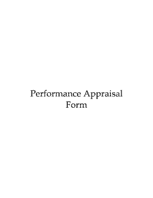 Employee Performance Appraisal Form