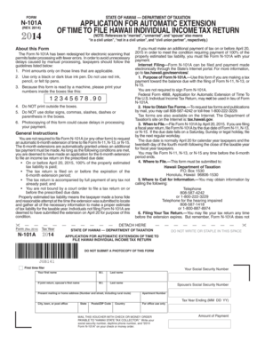 Form N-101A - Hawaii.gov