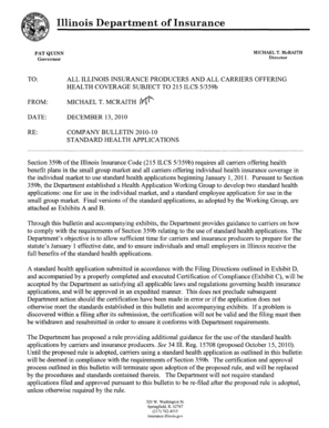 Illinois Standard Health Application