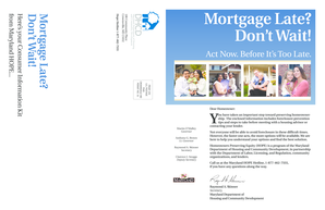 Maryland HOPE Foreclosure Prevention Kit