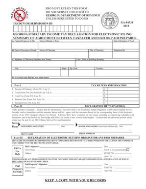 Georgia Fiduciary Income Tax Declaration