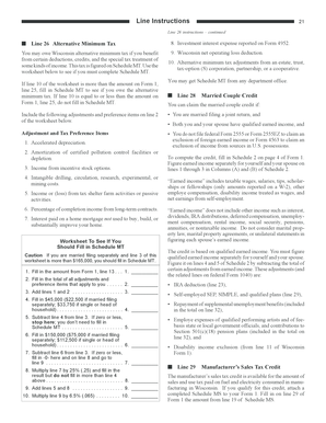 Wisconsin Alternative Minimum Tax Worksheet