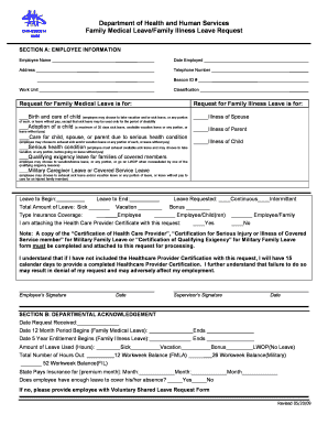 Family Medical Leave Request Form - ncdhhs