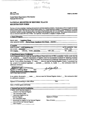 National Register of Historic Places Registration Form