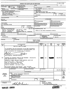 US Federal Purchase Order Form