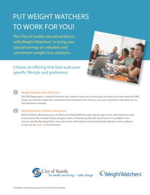City of Seattle Weight Watchers Reimbursement Form