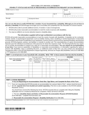 Disability Status and Reasonable Accommodation Request Form