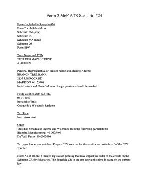 Wisconsin Form 2 Fiduciary Income Tax Return