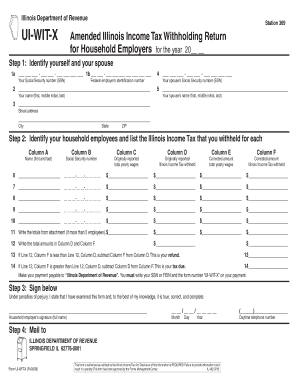 Amended Illinois Income Tax Withholding Return