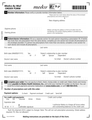 Medco By Mail Order Form 6100
