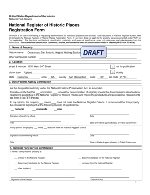 National Register of Historic Places Registration Form