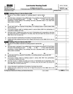 Form 8586 Low-Income Housing Credit