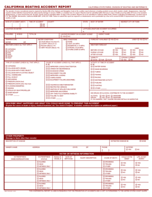 California Boating Accident Report