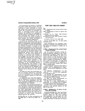 Uniform Straight Bill of Lading