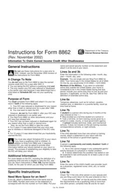 Form 8862 Instructions