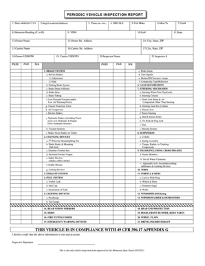 Periodic Vehicle Inspection Report