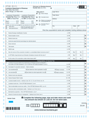 Louisiana Corporation Income Tax Return