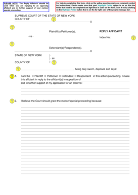 Reply Affidavit