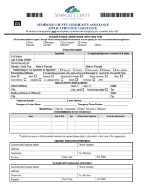 Seminole County Community Assistance Application