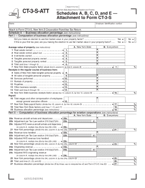 New York S Corporation Franchise Tax Return Attachment