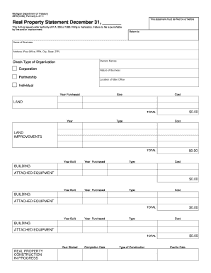 Michigan Real Property Statement