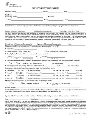 Employment Verification Form