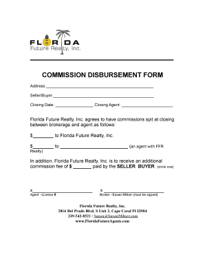 Commission Disbursement Form