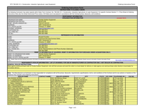 Florida Lawn Equipment Ordering Instructions Form