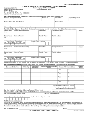 UnitedHealthcare Claim Submission Form