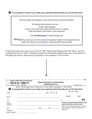Illinois IL-1065-V Payment Voucher