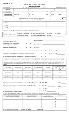 Medicare Savings Program Application
