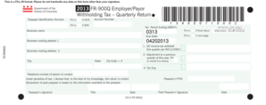 DC Withholding Tax Quarterly Return