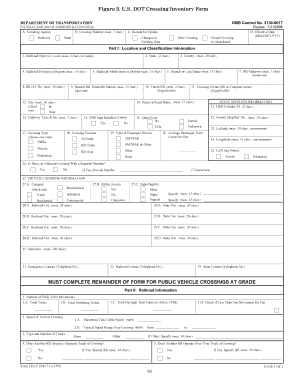 US DOT Crossing Inventory Form