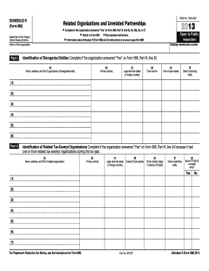 Schedule R Form 990 Related Organizations