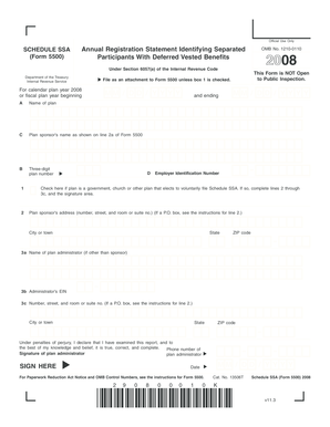 Schedule SSA Annual Registration Statement