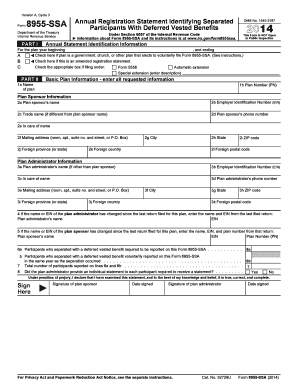 Form 8955-SSA Annual Registration Statement