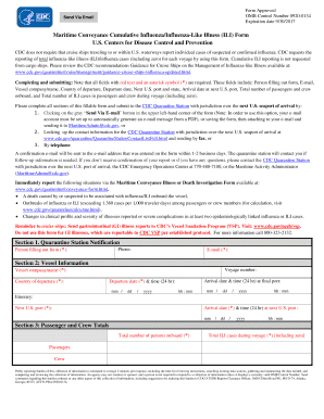 Maritime Conveyance Influenza Reporting Form