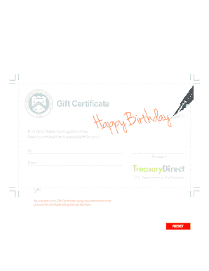 Birthday Gift Certificate