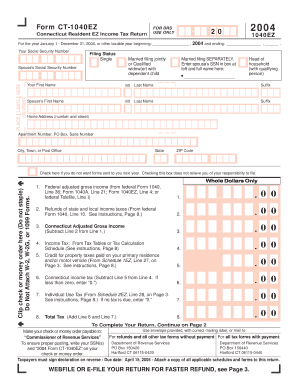 Connecticut Resident EZ Income Tax Return