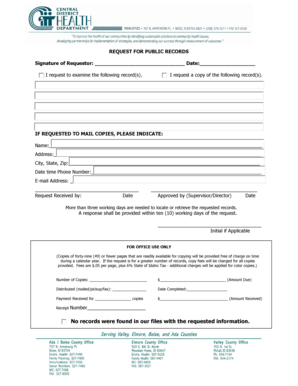 Idaho Public Records Request Form