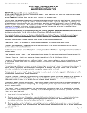 California Medi-Cal Provider Application