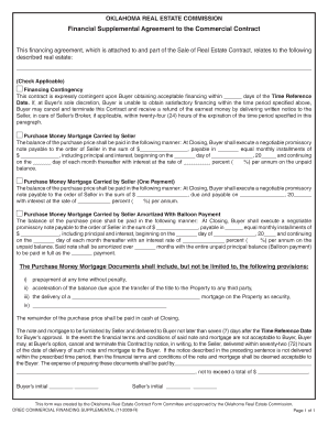 Oklahoma Commercial Real Estate Financing Agreement