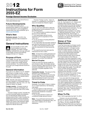 Instructions for Form 2555-EZ