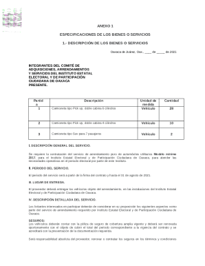 Anexos arrendamiento de vehculos. ...