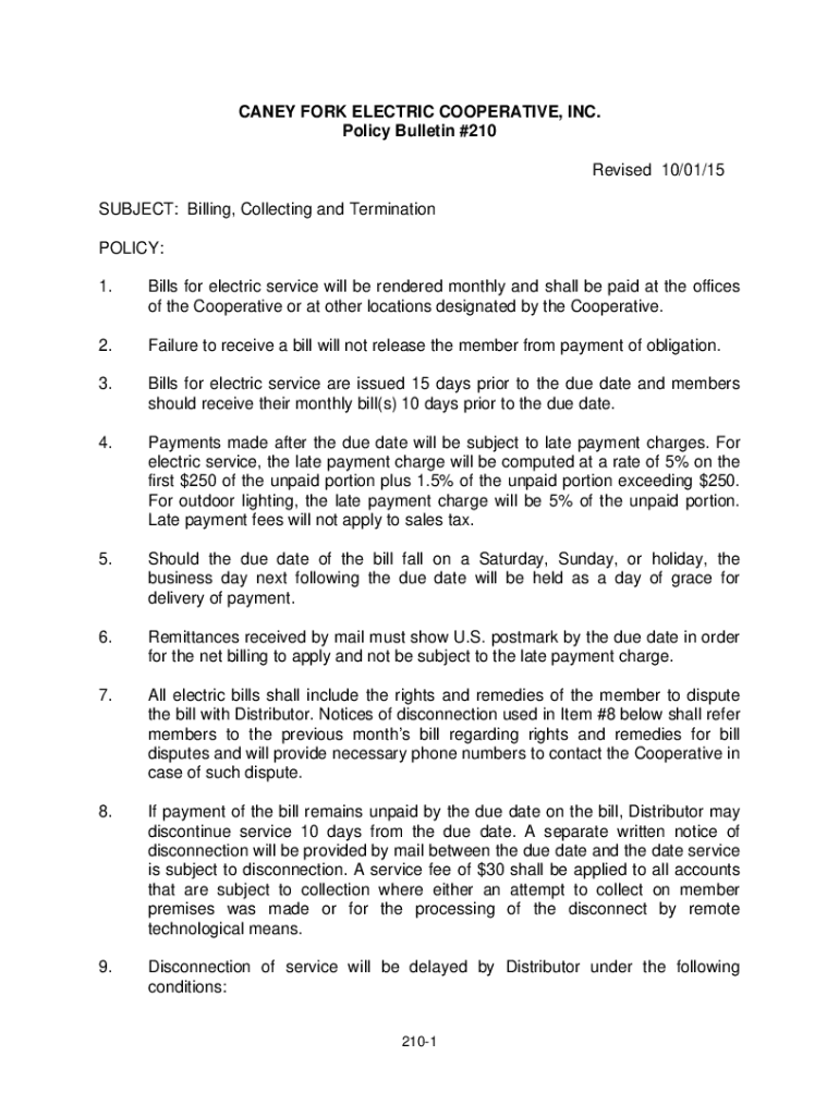 Fillable Online Introducing our... Caney Fork Electric Cooperative