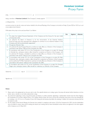 Fillable Online Sample: Proxy form Fax Email Print - pdfFiller