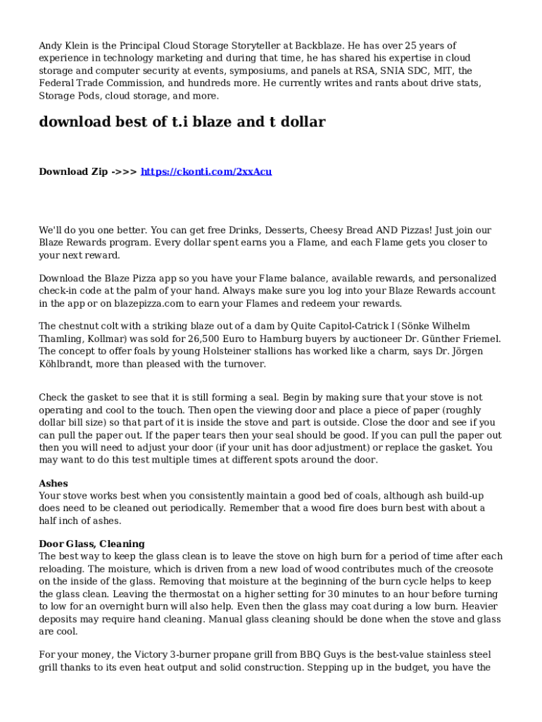 Fillable Online Download Best Of T.i Blaze And T Dollar Fax Email Print